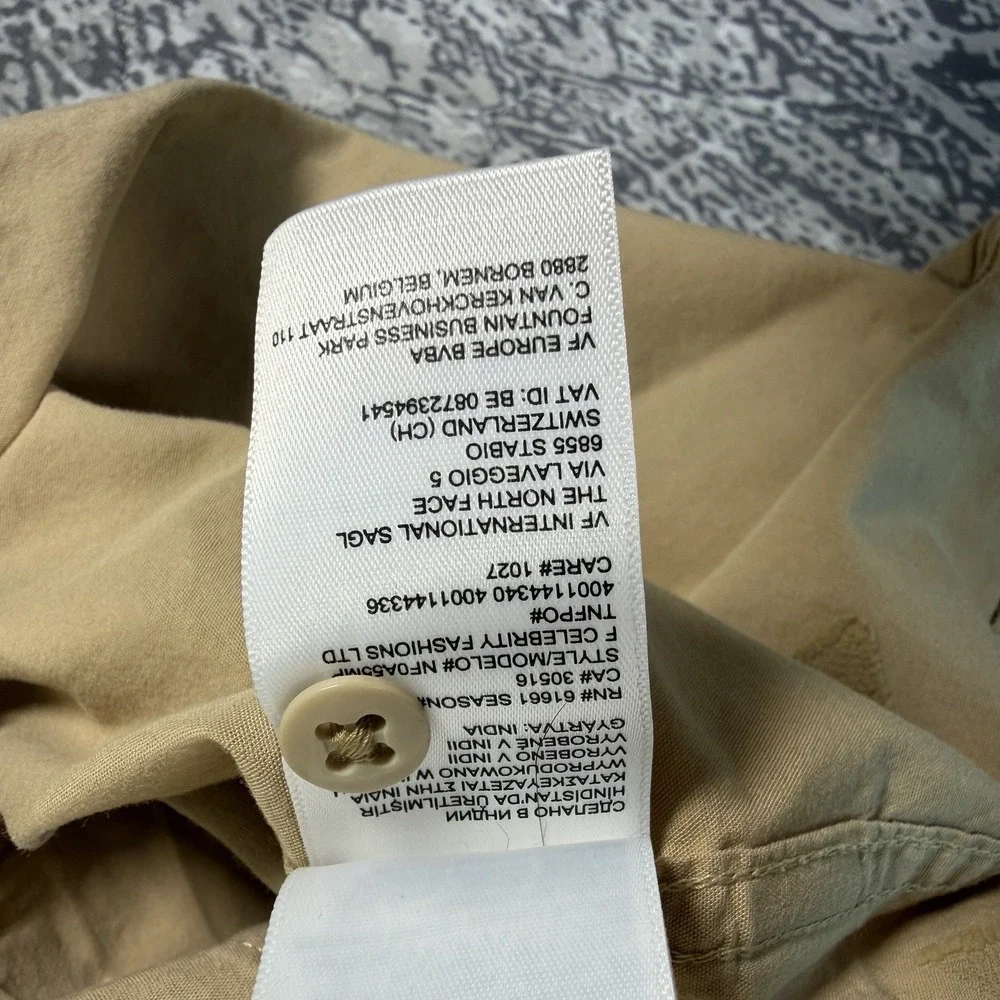 The North Face Bay Trail Jacquard Shirt Men's Medium Tan Hiker Graphic Print